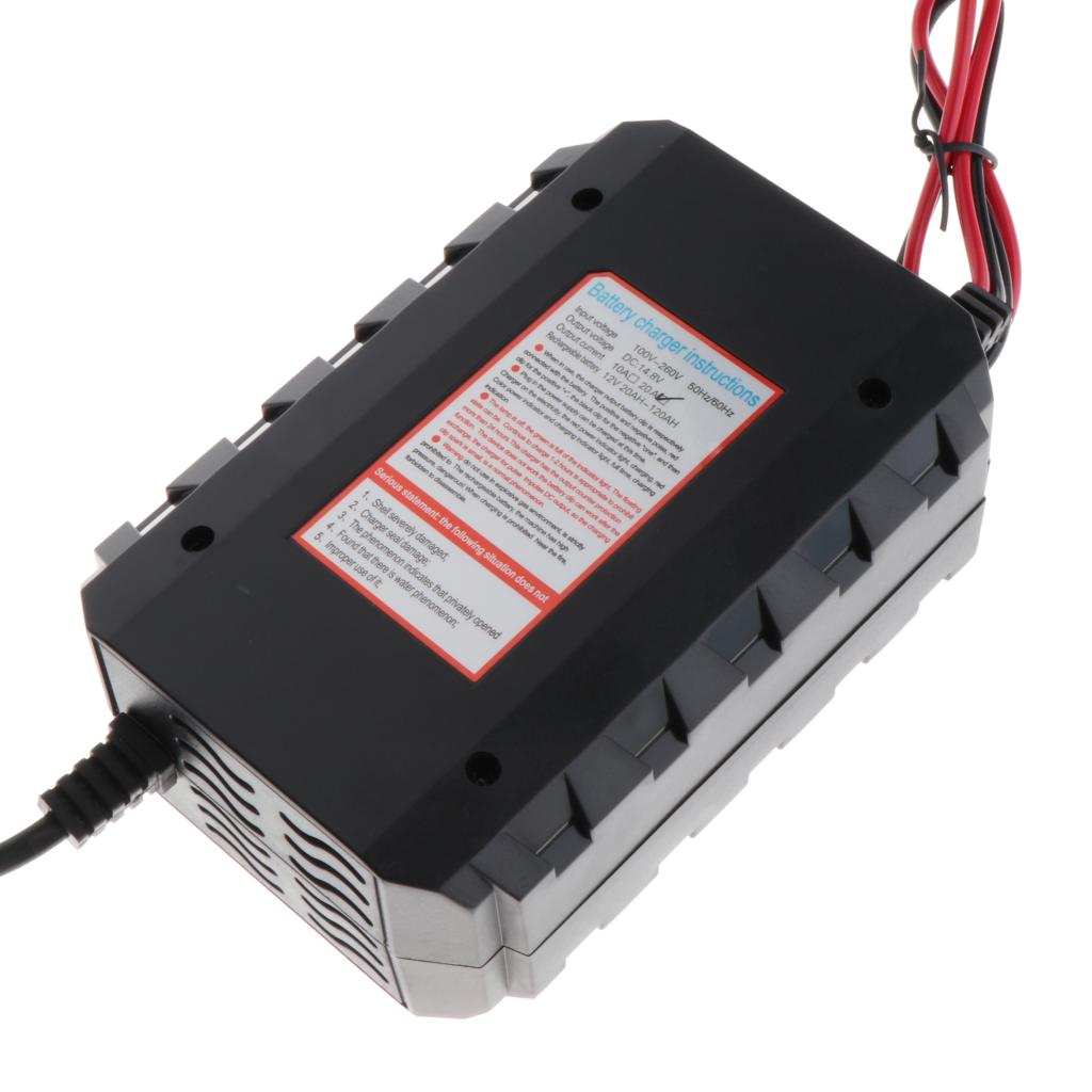 12V 20A Full Smart Car Motorcycle Battery Charger Universal Fit