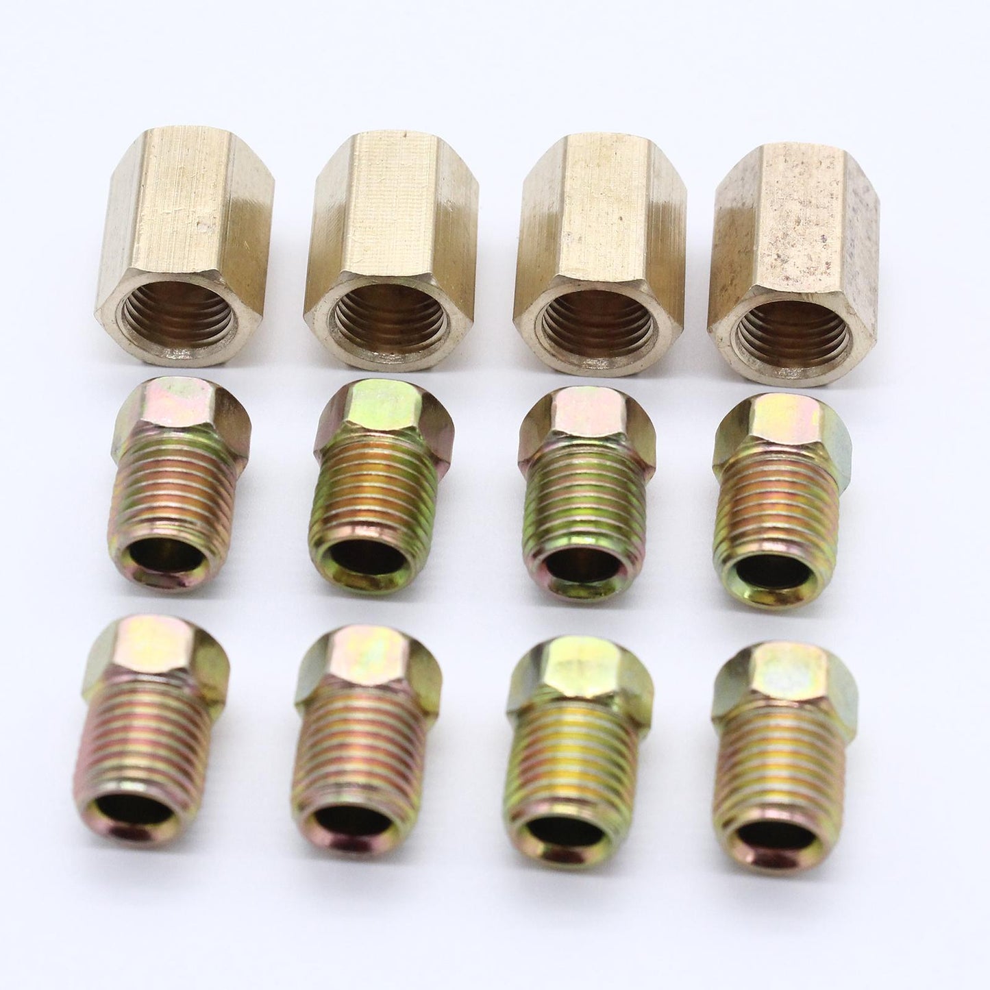 12 Pieces 3/8 - 24 Threads Replaces for 3/16" Tube 4 Unions 8 Nuts"