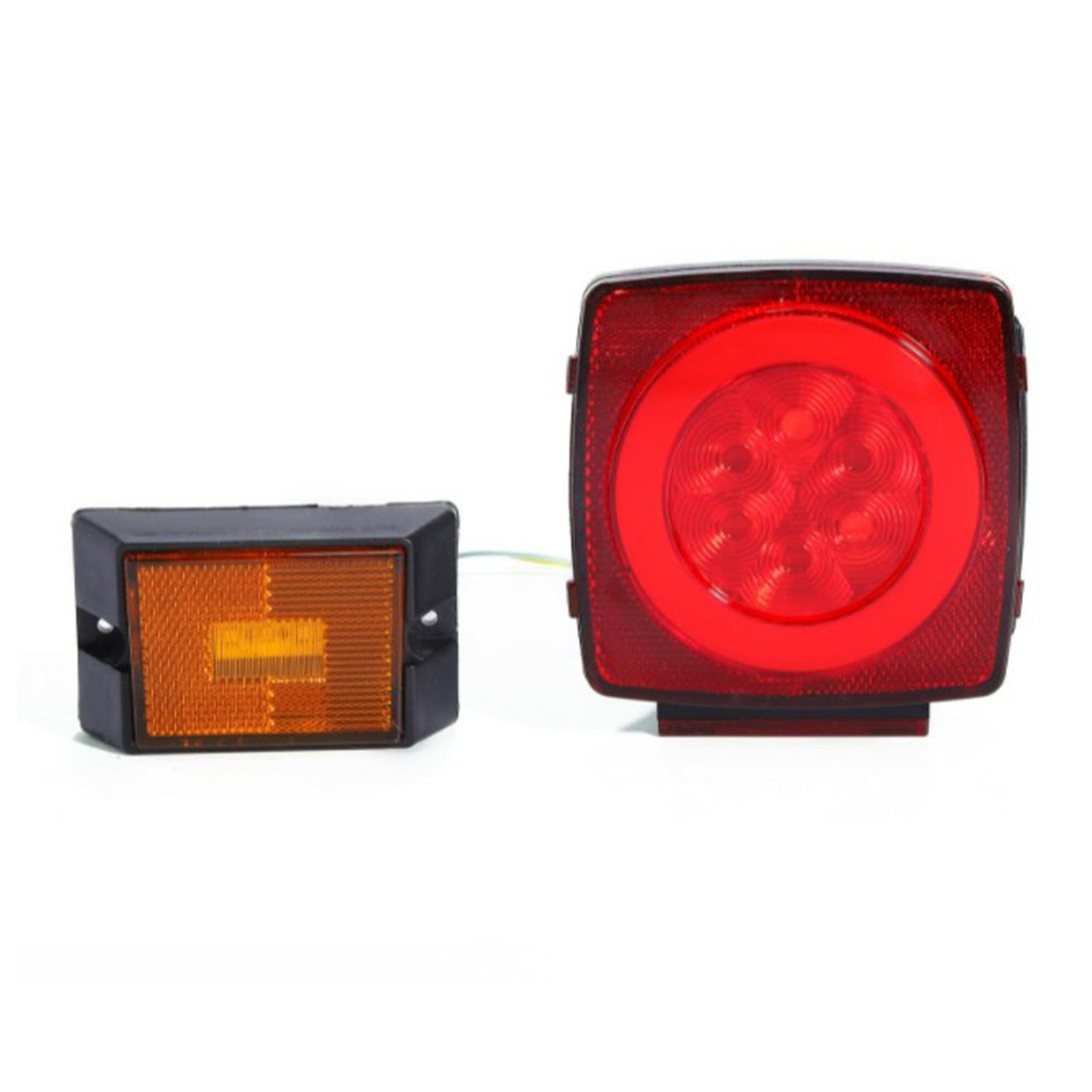 12V LED Trailer Light Kit Waterproof for Truck Snowmobile Boat Marker Square