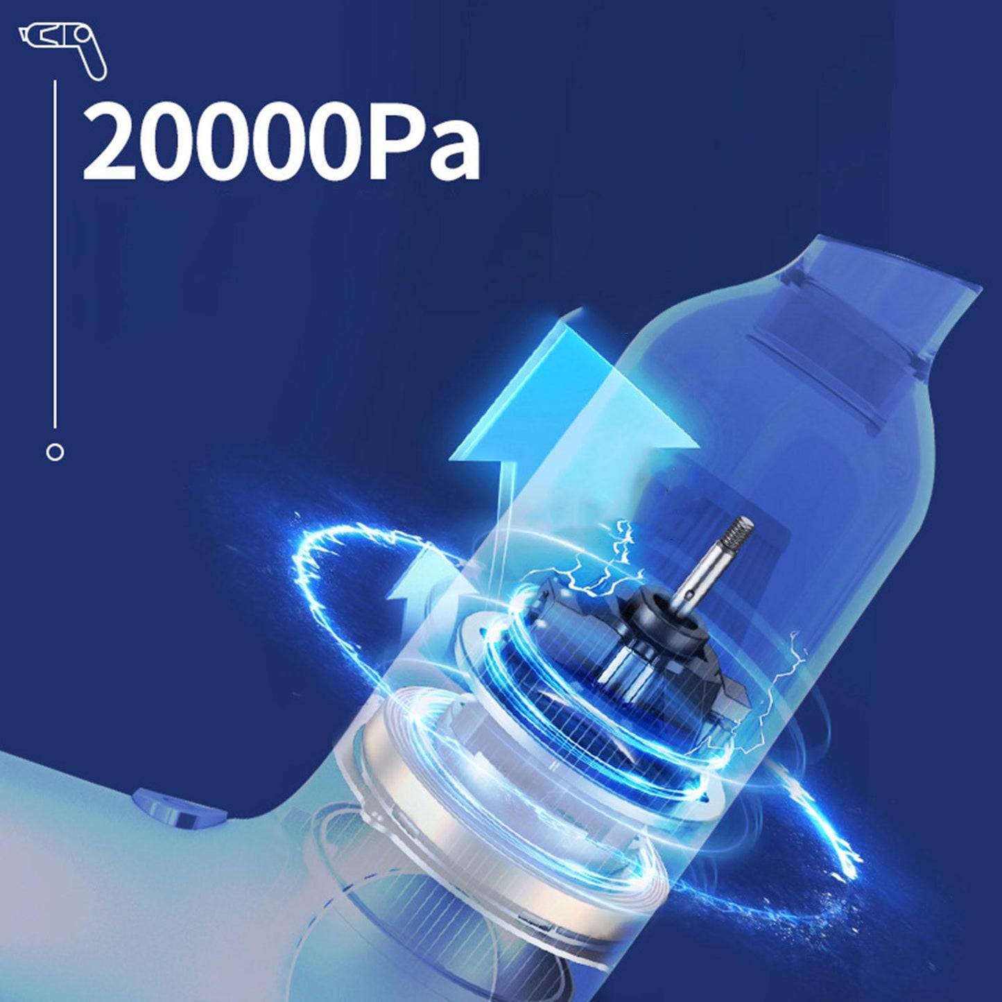 120W Car Vacuum Cleaner 20000PA Strong Suction for Office Vehicle Green