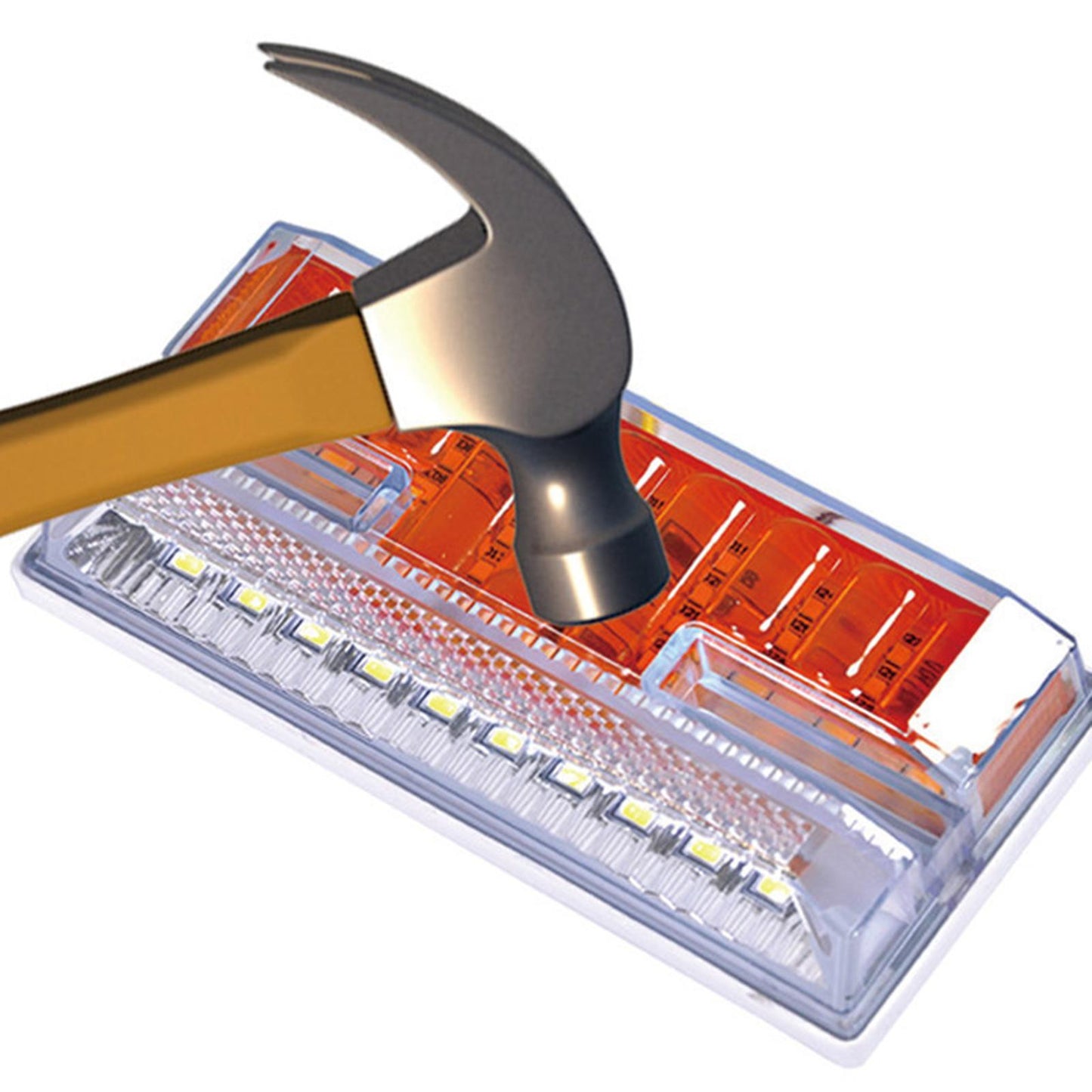 24V LED Side Marker Lights Car External Lights for Boat SUV Lorry orange