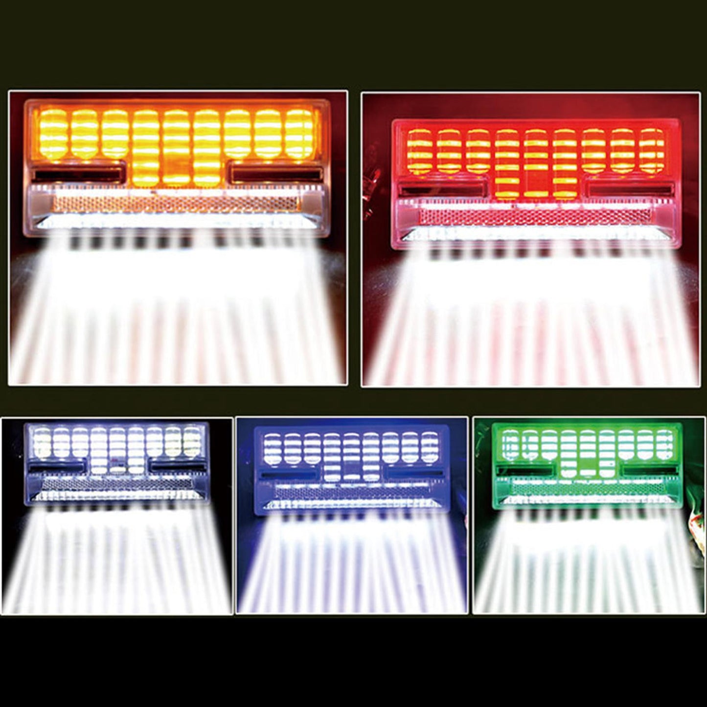 24V LED Side Marker Lights Car External Lights for Boat SUV Lorry green