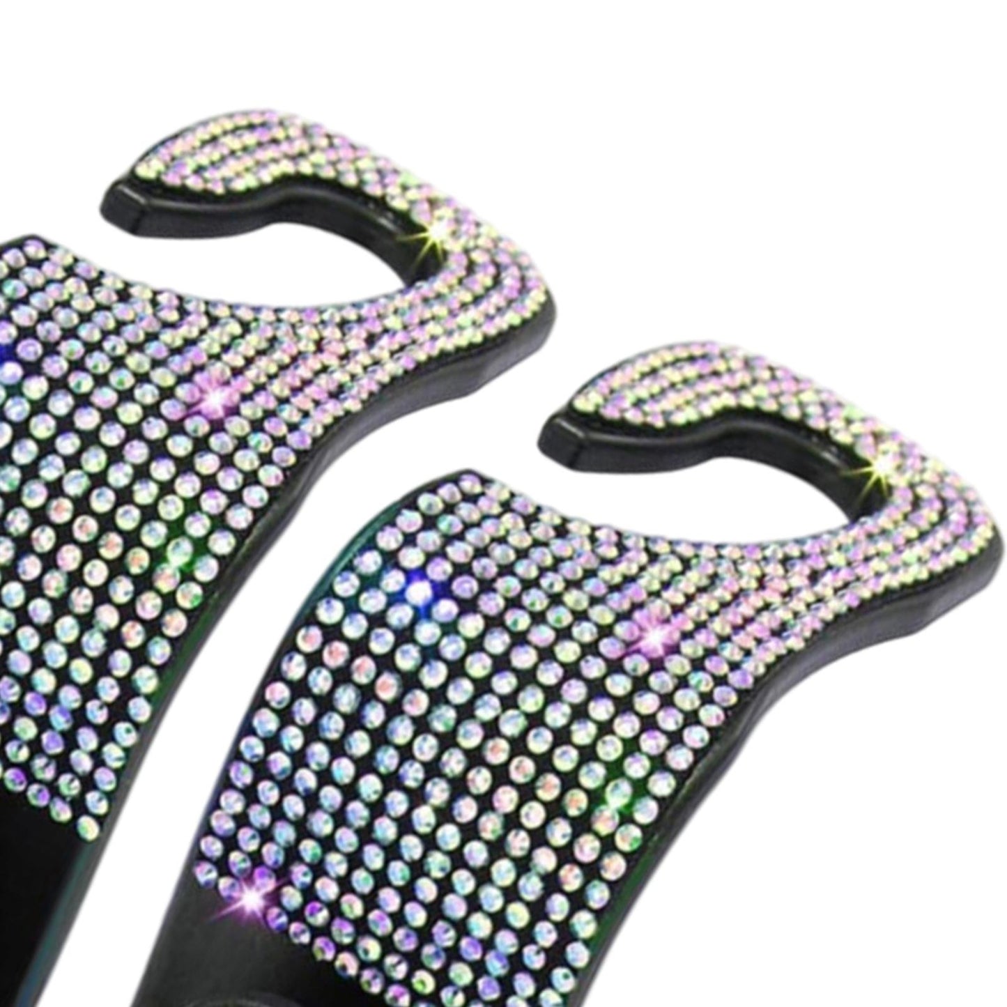 2Count Rhinestone Diamond Car Seatback Storage Hook Hanger Colorful