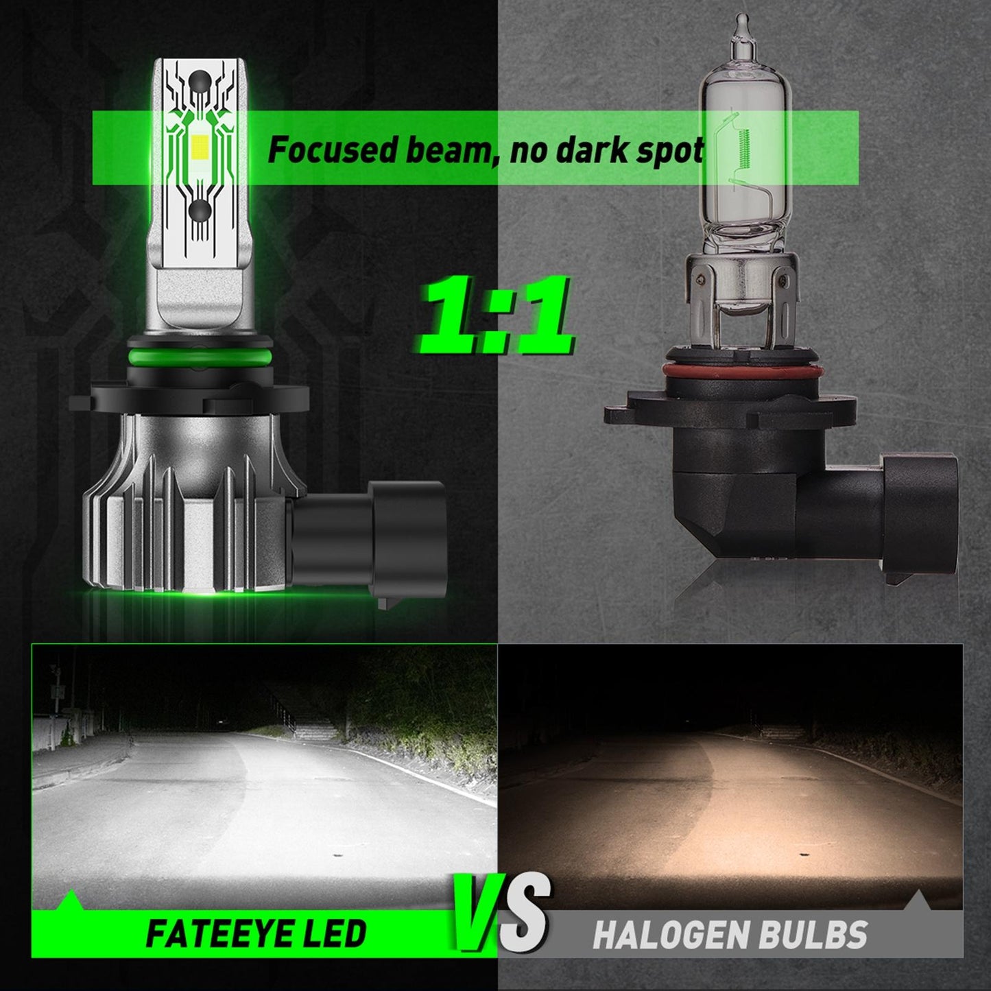 2 Pieces LED Car Headlight Bulb LED Headlight Conversion Kit 6500K Part 9005