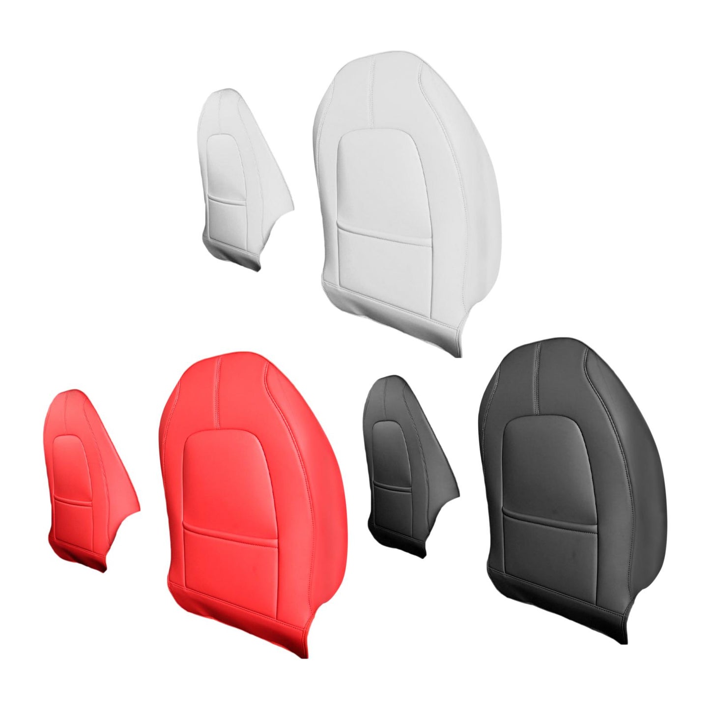 2 Count Backseat Protection Mat Kick Guard for Tesla Model 3 Model Y White