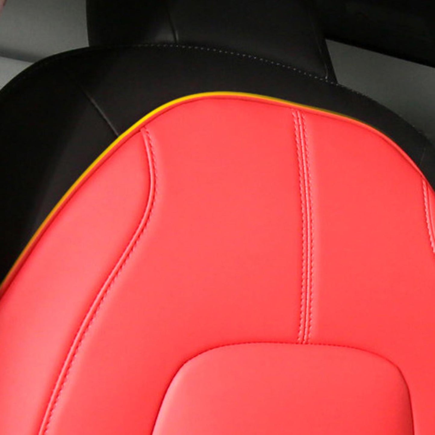 2 Count Backseat Protection Mat Kick Guard for Tesla Model 3 Model Y Red