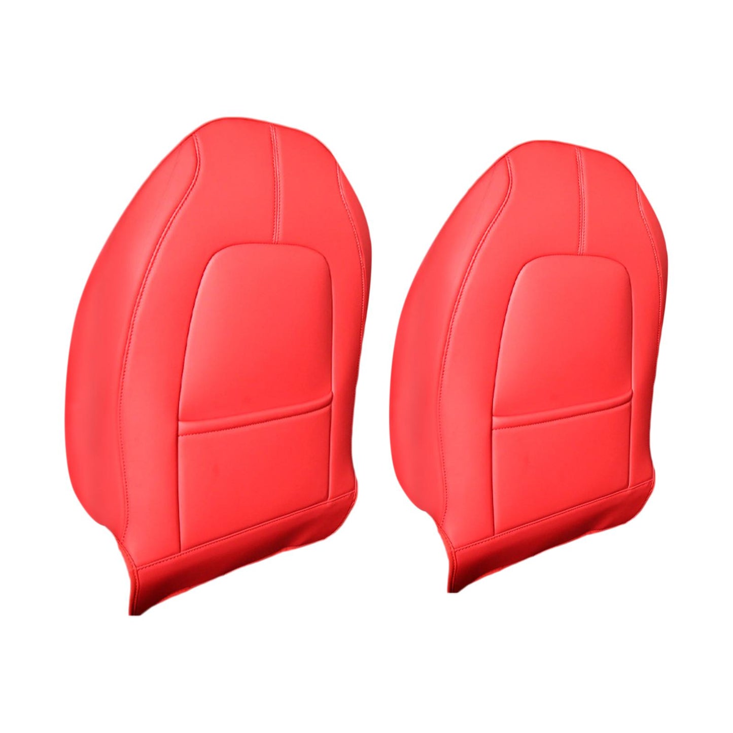 2 Count Backseat Protection Mat Kick Guard for Tesla Model 3 Model Y Red