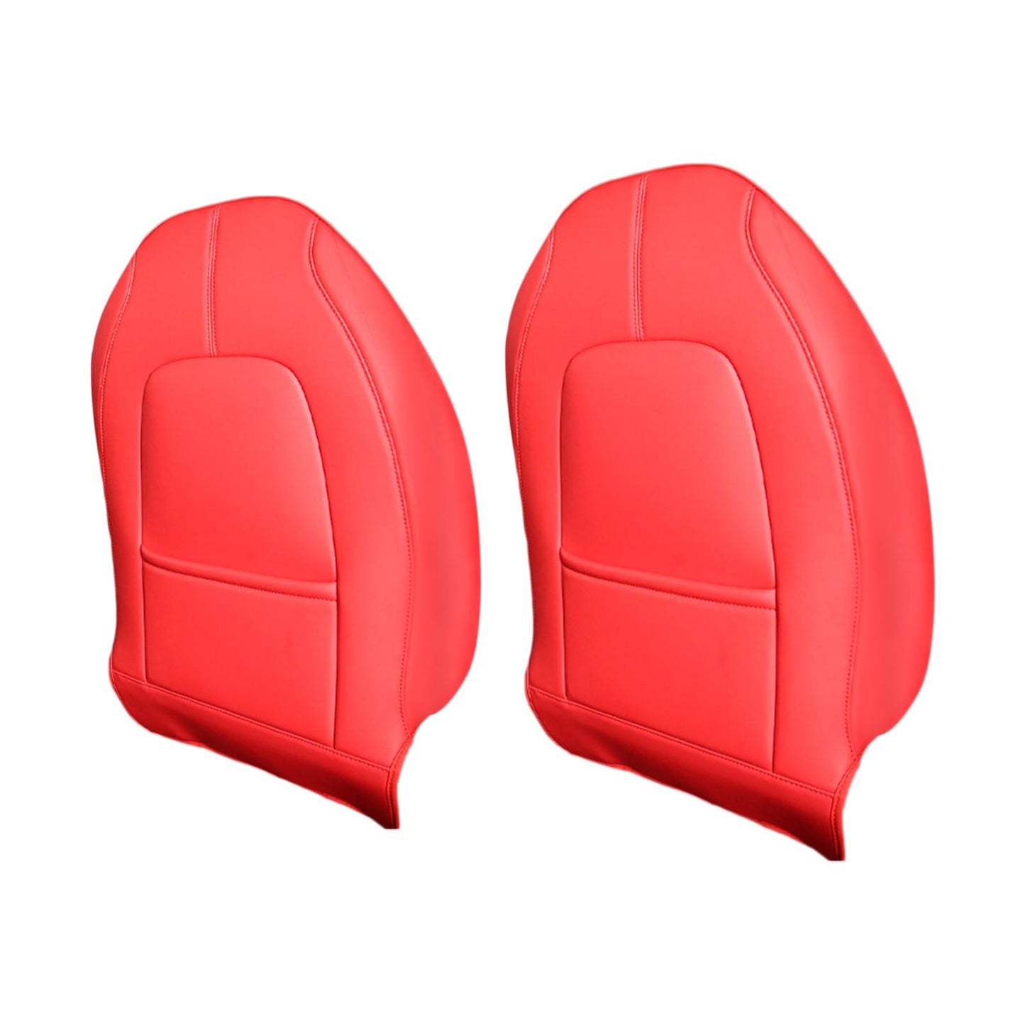 2 Count Backseat Protection Mat Kick Guard for Tesla Model 3 Model Y Red