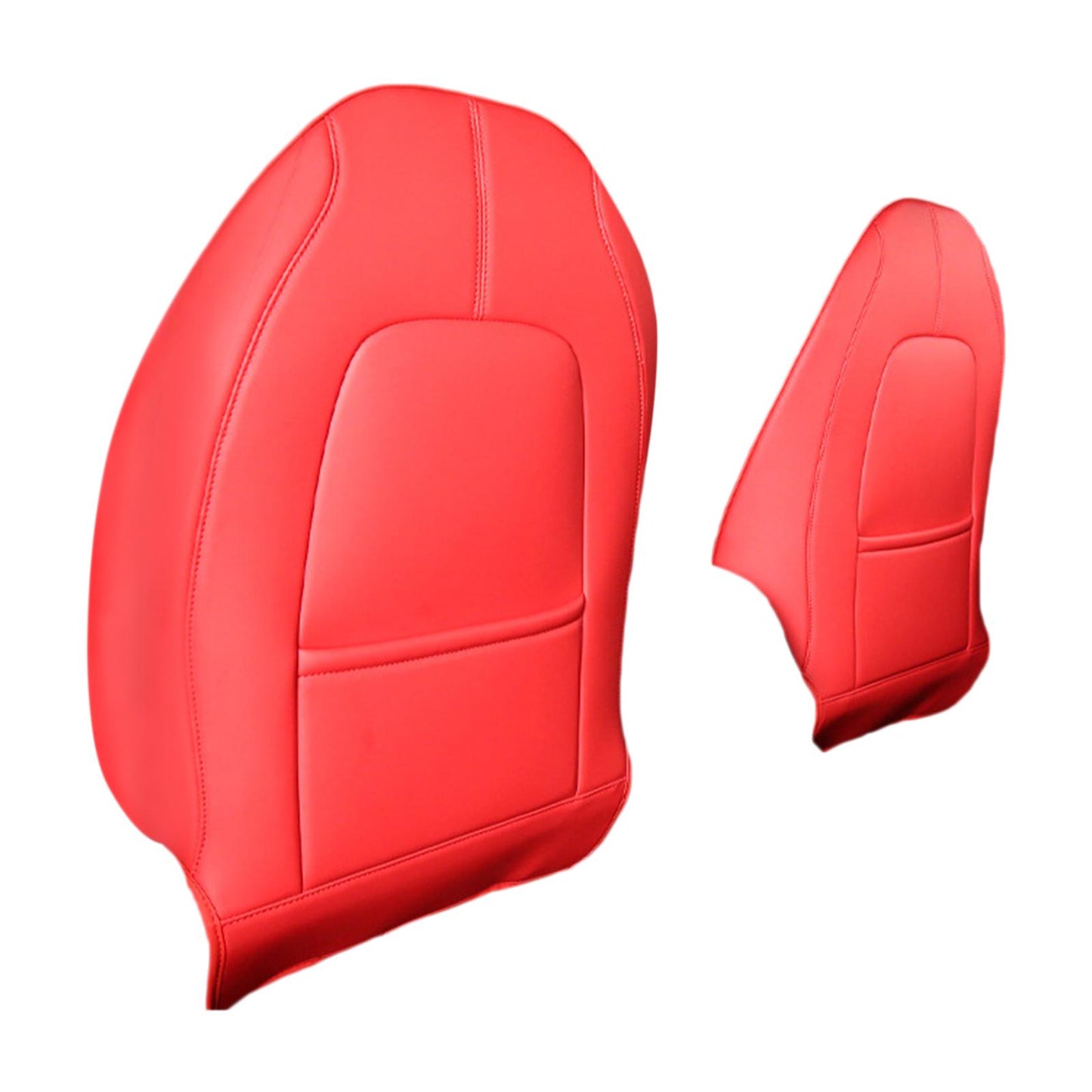 2 Count Backseat Protection Mat Kick Guard for Tesla Model 3 Model Y Red