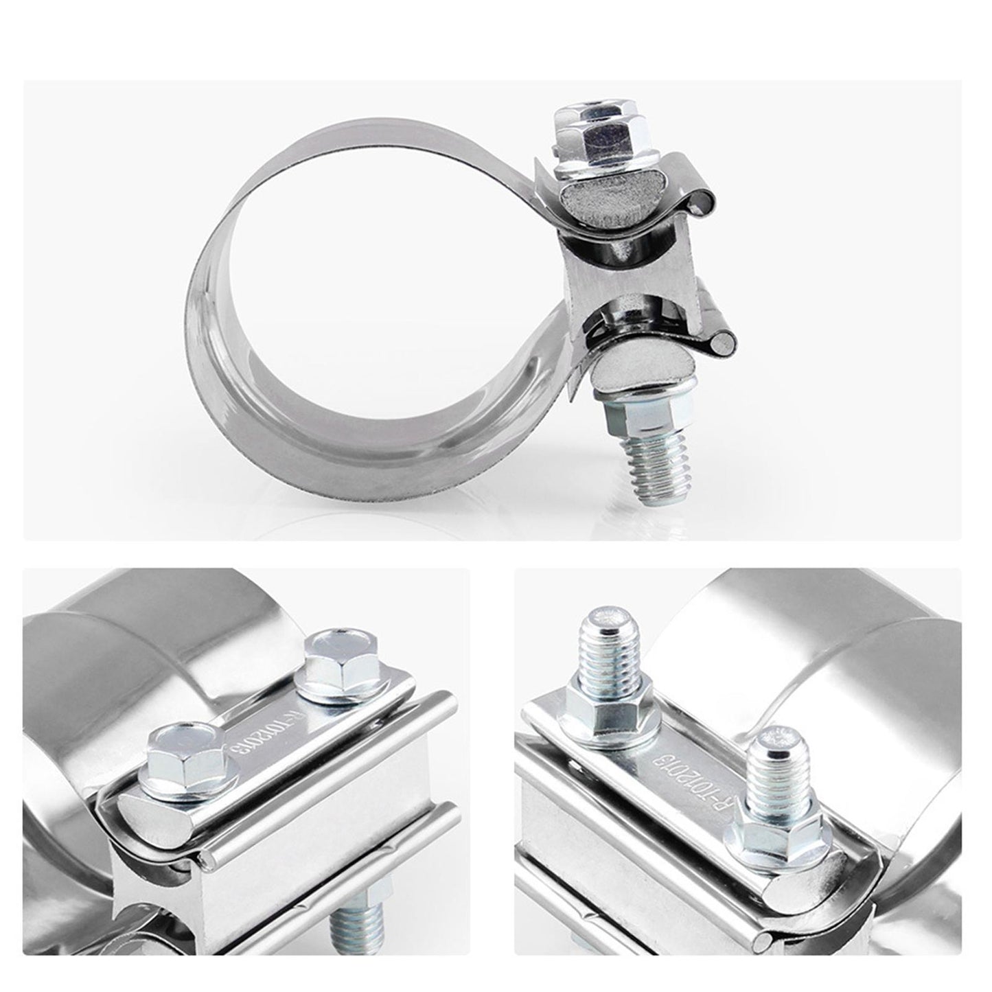 2 Butt Joint Exhaust Clamp Muffler Hardware Exhaust Pipes Tips Downpipe"