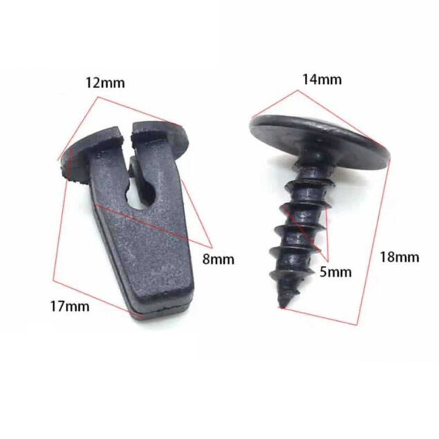 20 Sets Lock Nuts Grommets Screws Automotive Tools Car Parts Auto Parts