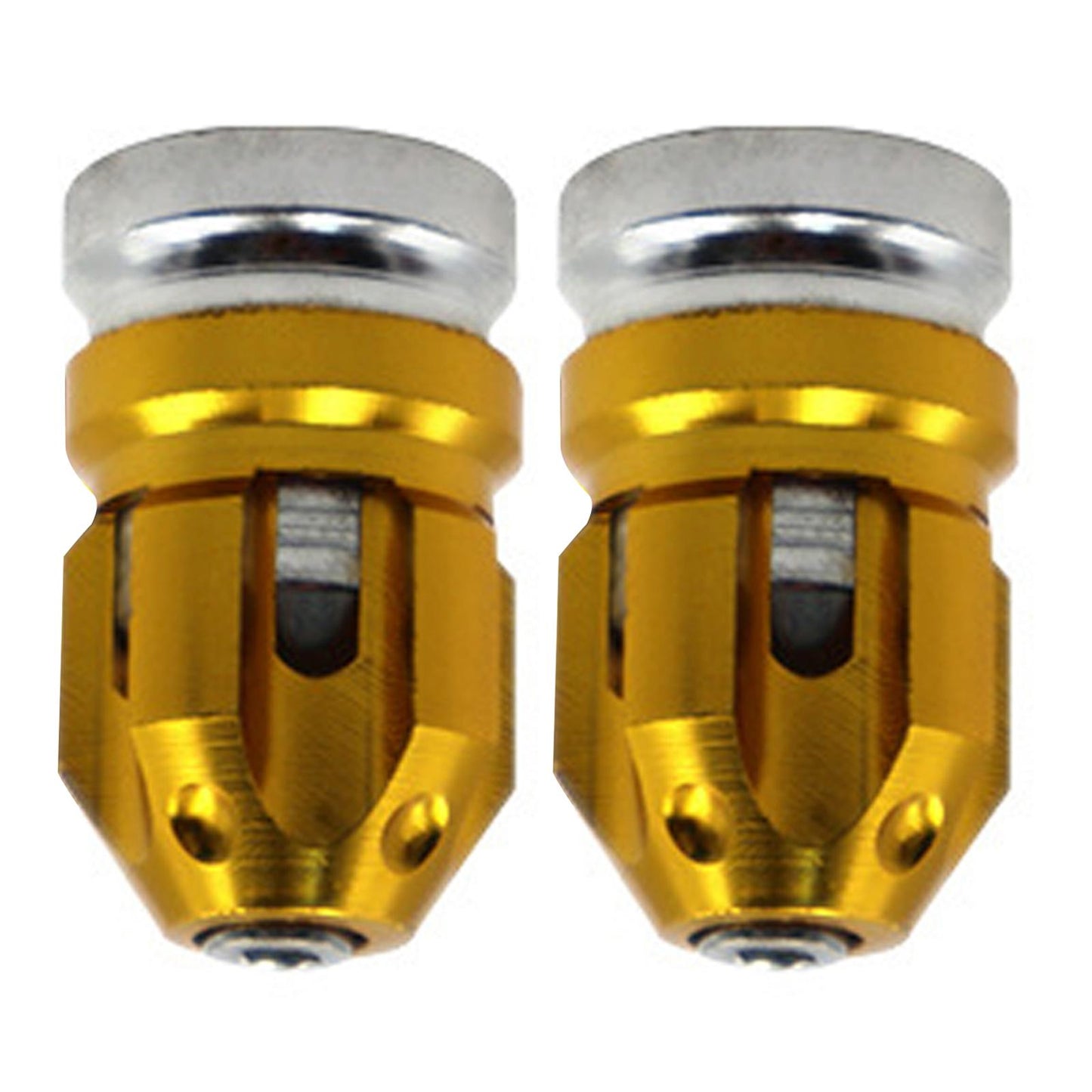 2Pcs Tire Valve Stem Caps Protection Fit for Motorcycles Suvs Mountain Bike Gold