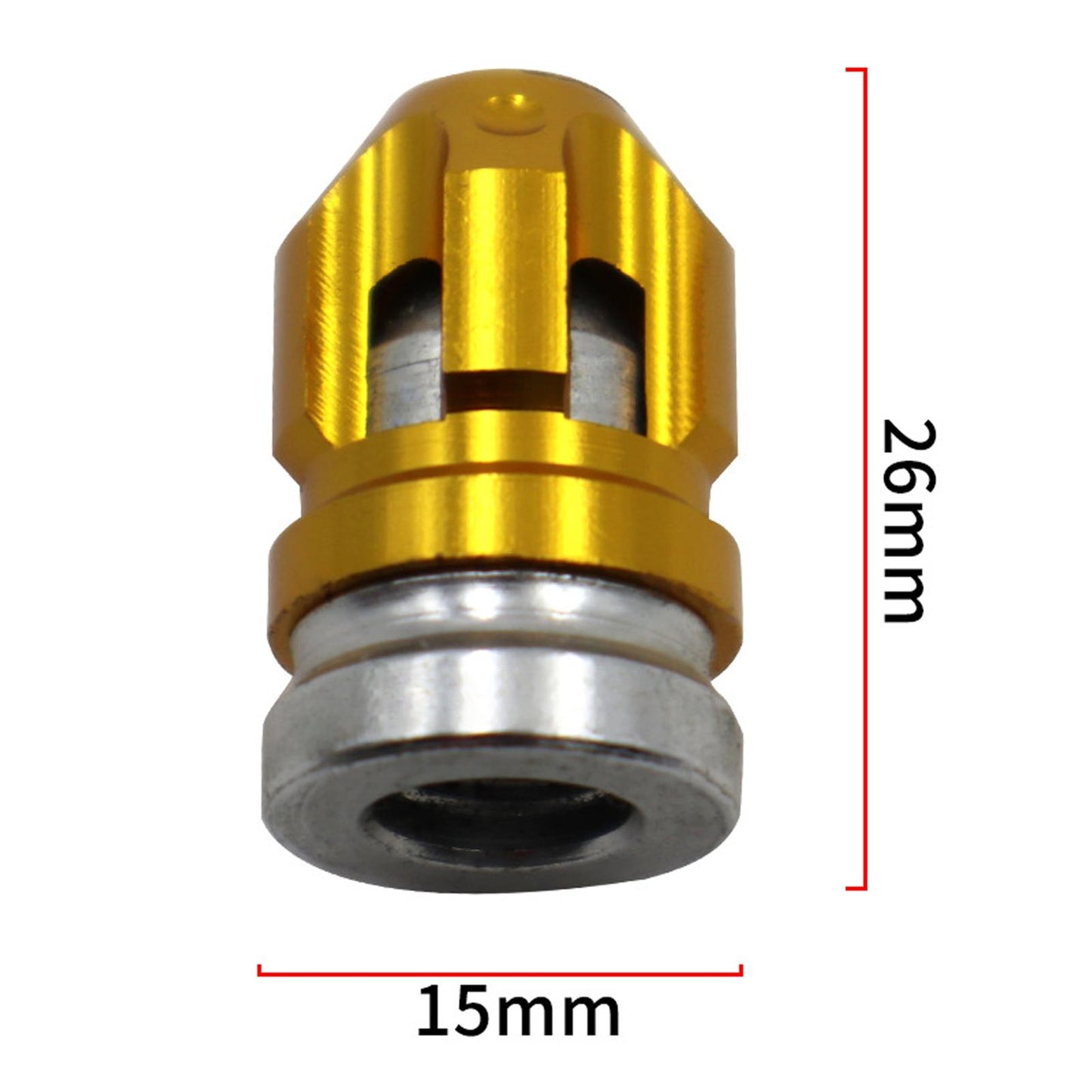 2Pcs Tire Valve Stem Caps Protection Fit for Motorcycles Suvs Mountain Bike Gold