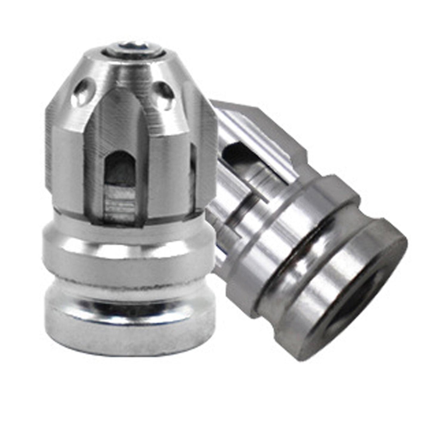 2Pcs Tire Valve Stem Caps Protection Fit for Motorcycles Suvs Mountain Bike Silver