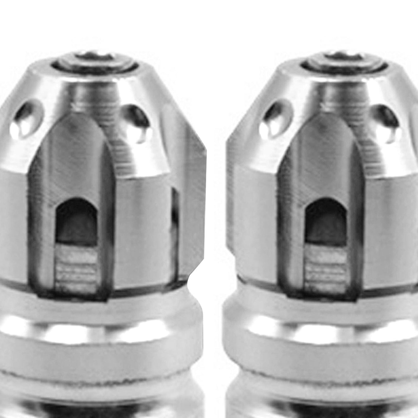 2Pcs Tire Valve Stem Caps Protection Fit for Motorcycles Suvs Mountain Bike Silver