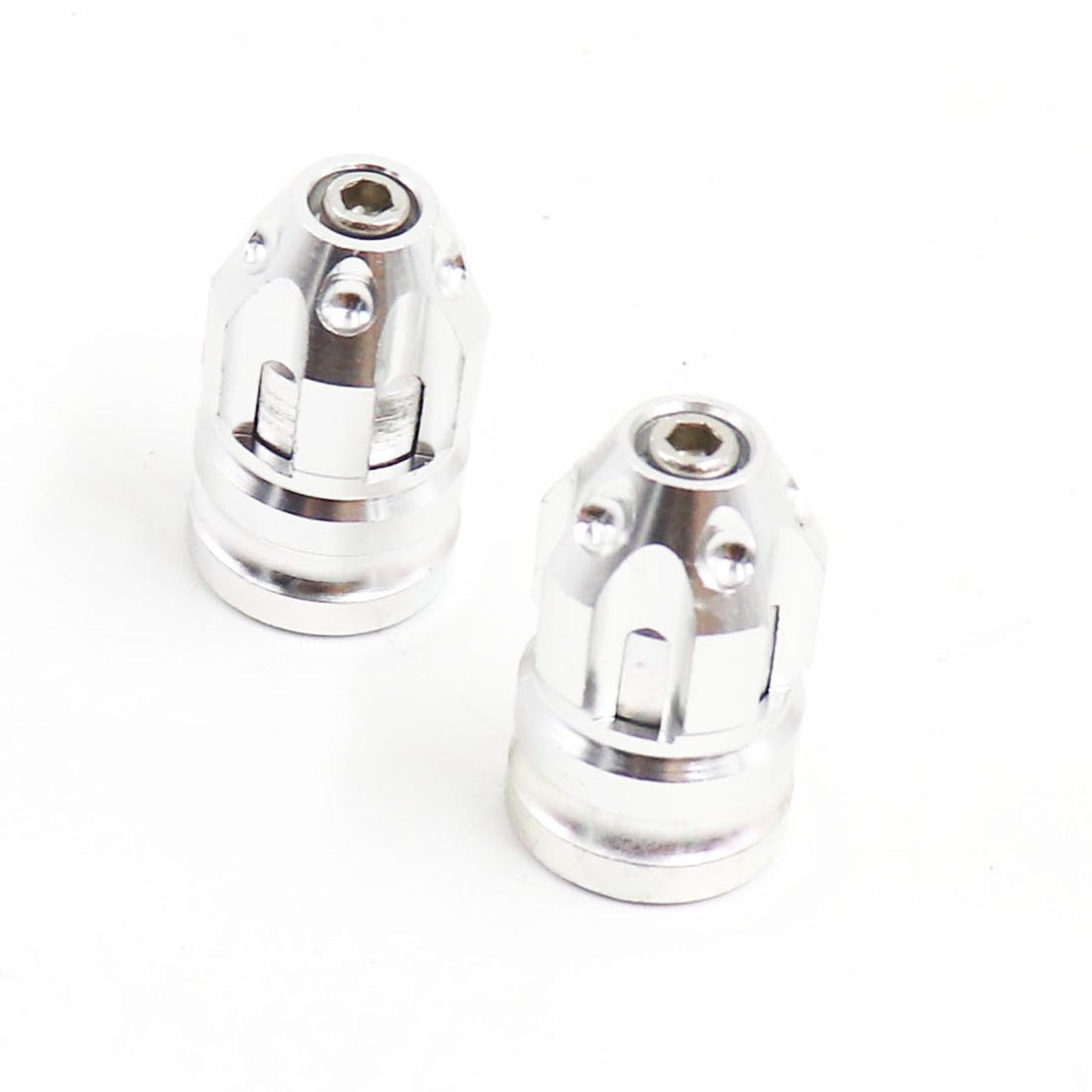 2Pcs Tire Valve Stem Caps Protection Fit for Motorcycles Suvs Mountain Bike Silver