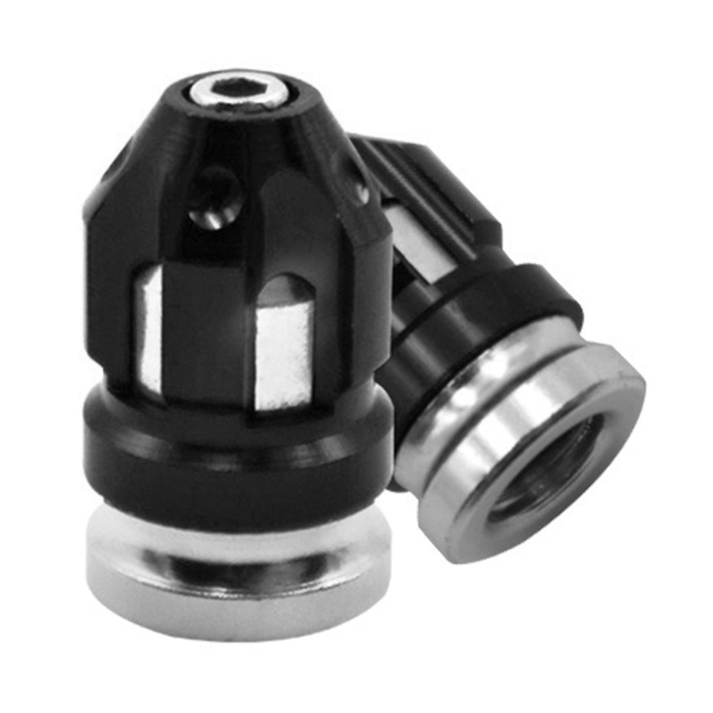2Pcs Tire Valve Stem Caps Protection Fit for Motorcycles Suvs Mountain Bike Black