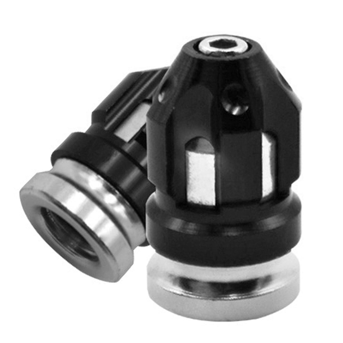 2Pcs Tire Valve Stem Caps Protection Fit for Motorcycles Suvs Mountain Bike Black