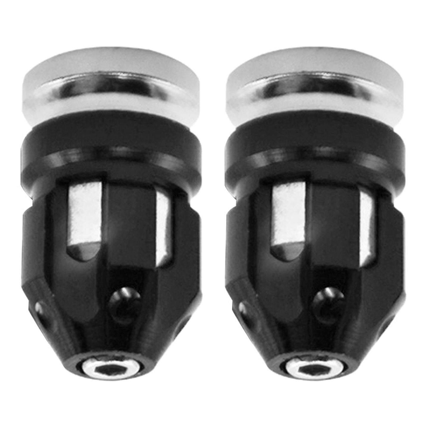 2Pcs Tire Valve Stem Caps Protection Fit for Motorcycles Suvs Mountain Bike Black