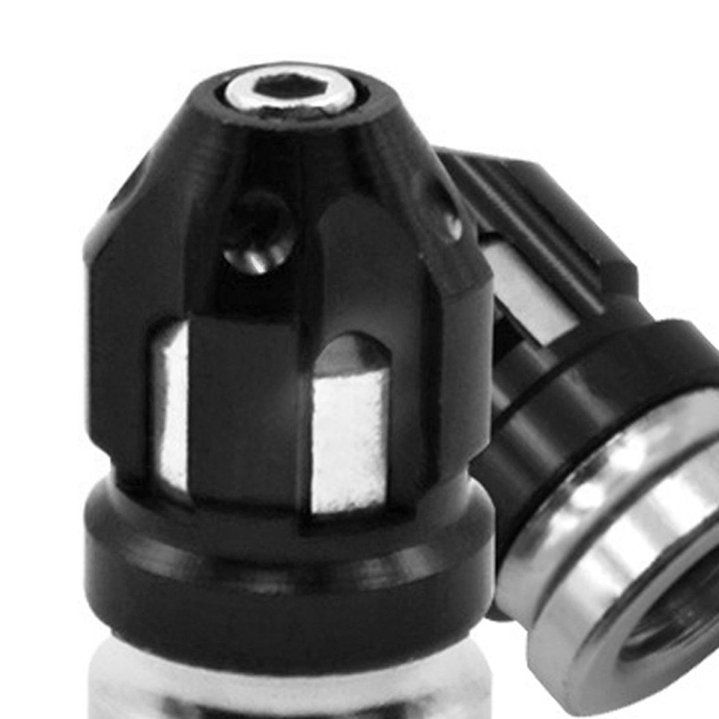 2Pcs Tire Valve Stem Caps Protection Fit for Motorcycles Suvs Mountain Bike Black