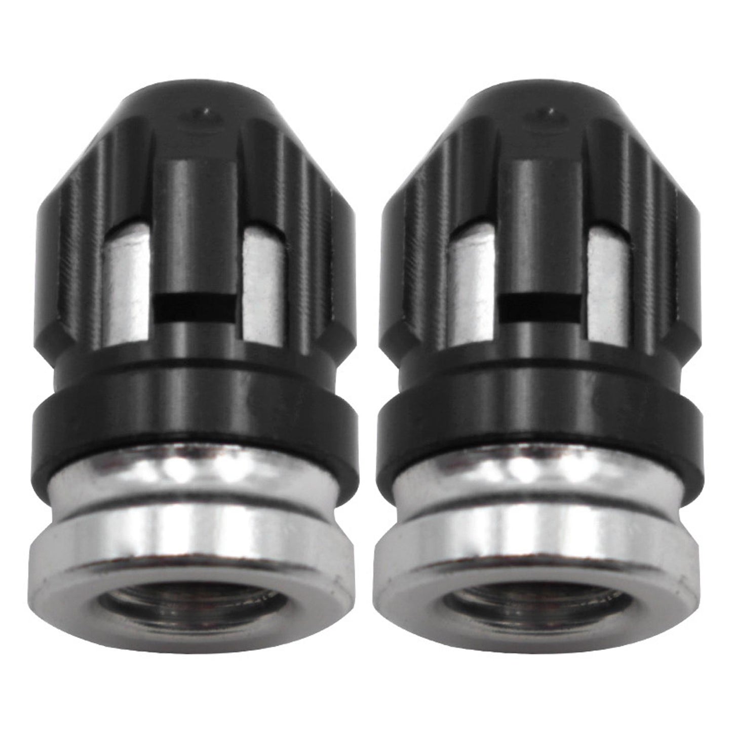 2Pcs Tire Valve Stem Caps Protection Fit for Motorcycles Suvs Mountain Bike Black