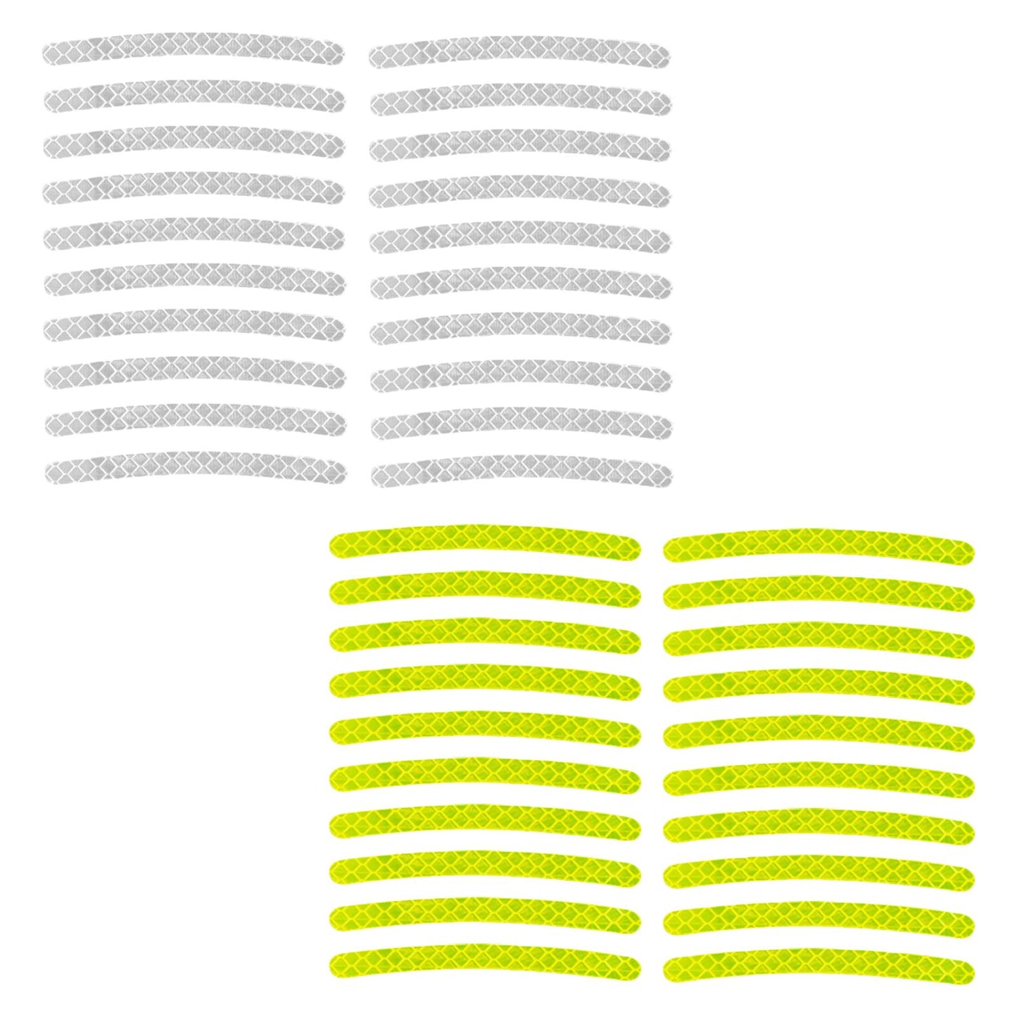 20x Wheel Hub Reflective Sticker Fit for Motorcycel Vehicle Accessory Green