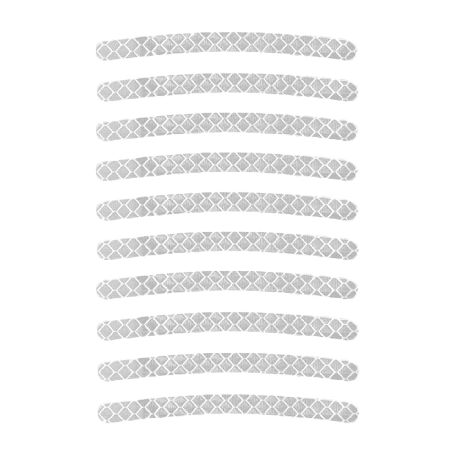 20x Wheel Hub Reflective Sticker Fit for Motorcycel Vehicle Accessory Gray