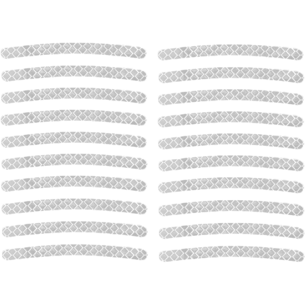 20x Wheel Hub Reflective Sticker Fit for Motorcycel Vehicle Accessory Gray