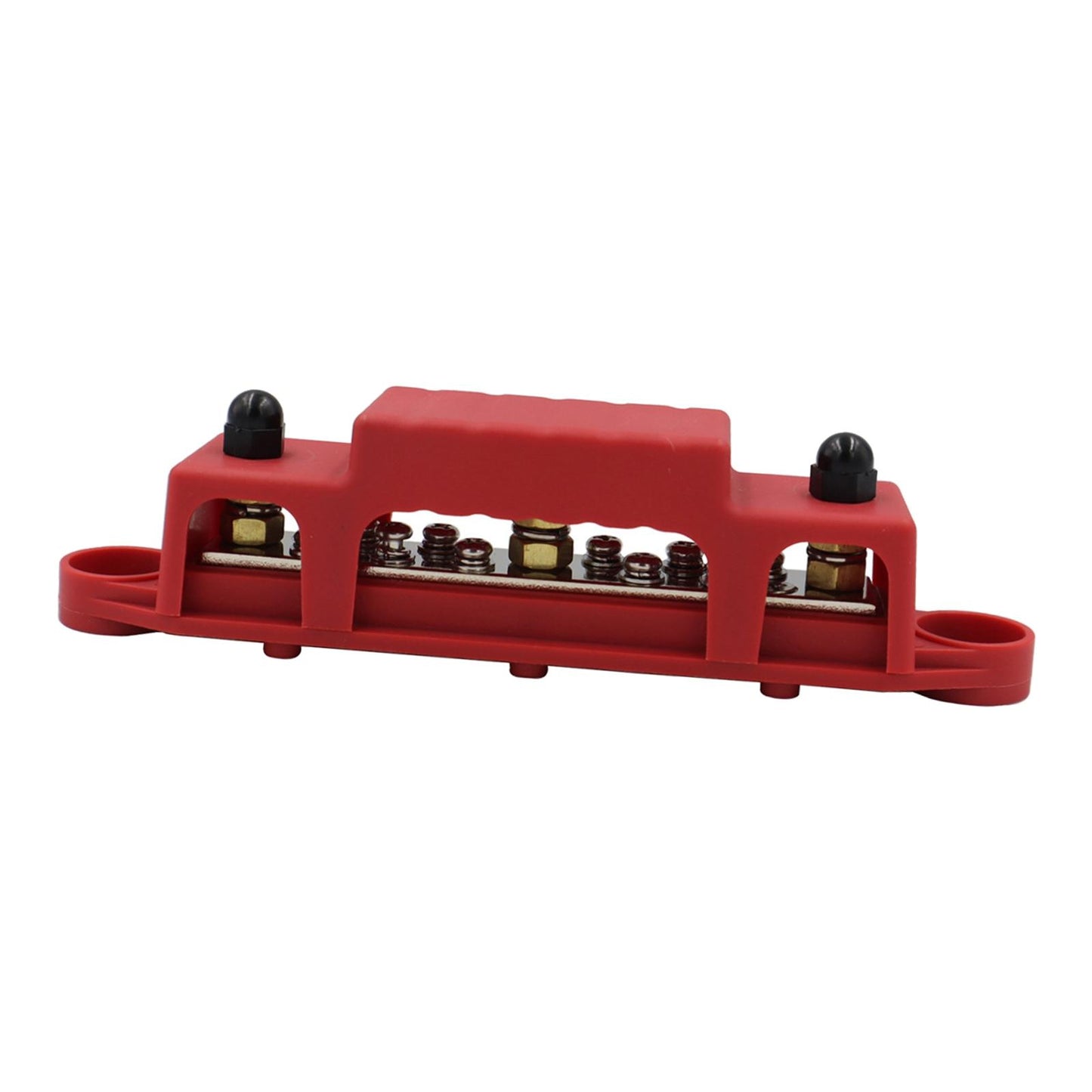 10Terminal Distribution Block with M6 Studs Busbar for Yachts Marine Red