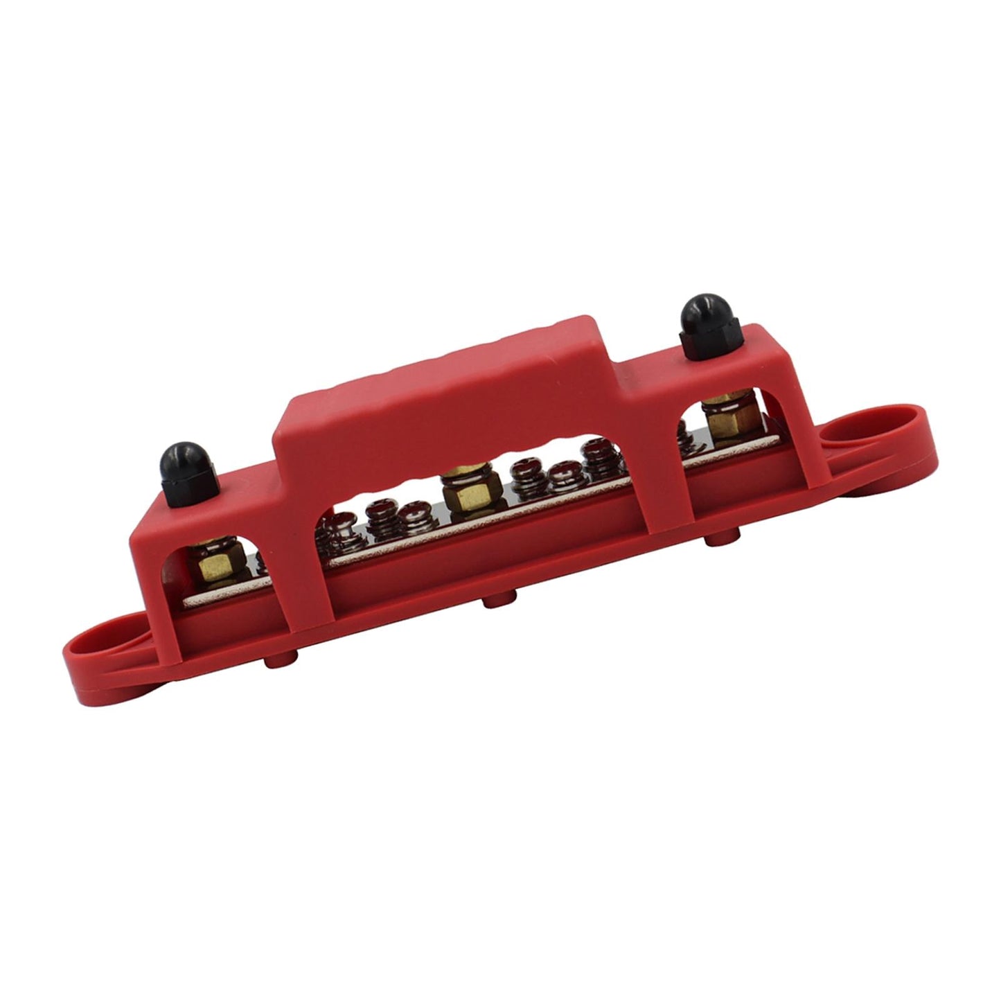 10Terminal Distribution Block with M6 Studs Busbar for Yachts Marine Red