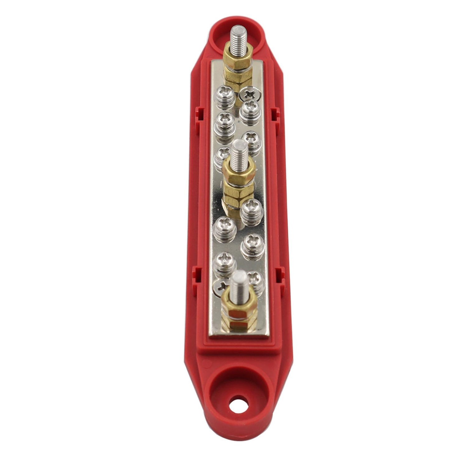 10Terminal Distribution Block with M6 Studs Busbar for Yachts Marine Red