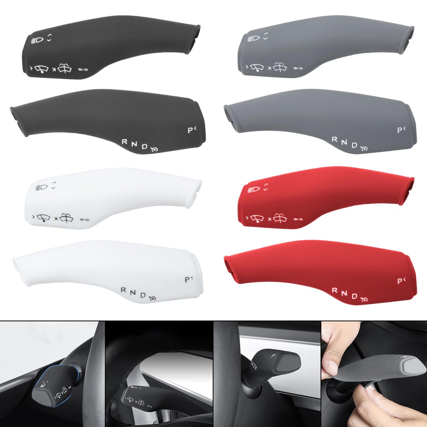 2Pcs Wiper Control Paddle covers for Replacement Black