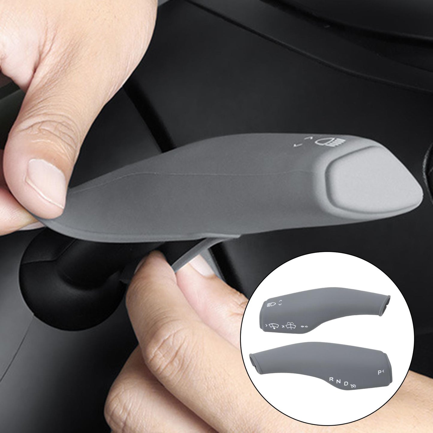 2Pcs Wiper Control Paddle covers for Replacement Gray