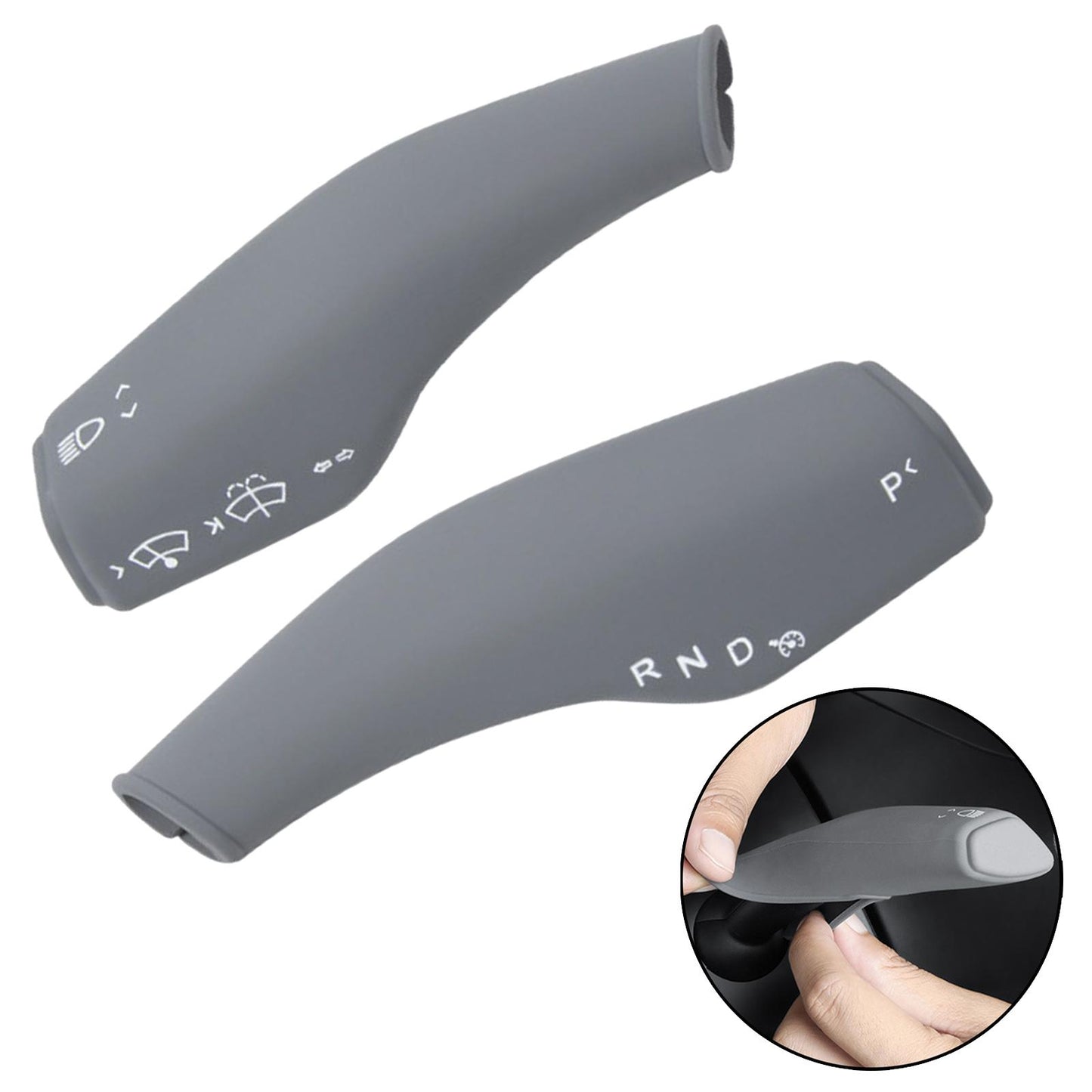 2Pcs Wiper Control Paddle covers for Replacement Gray