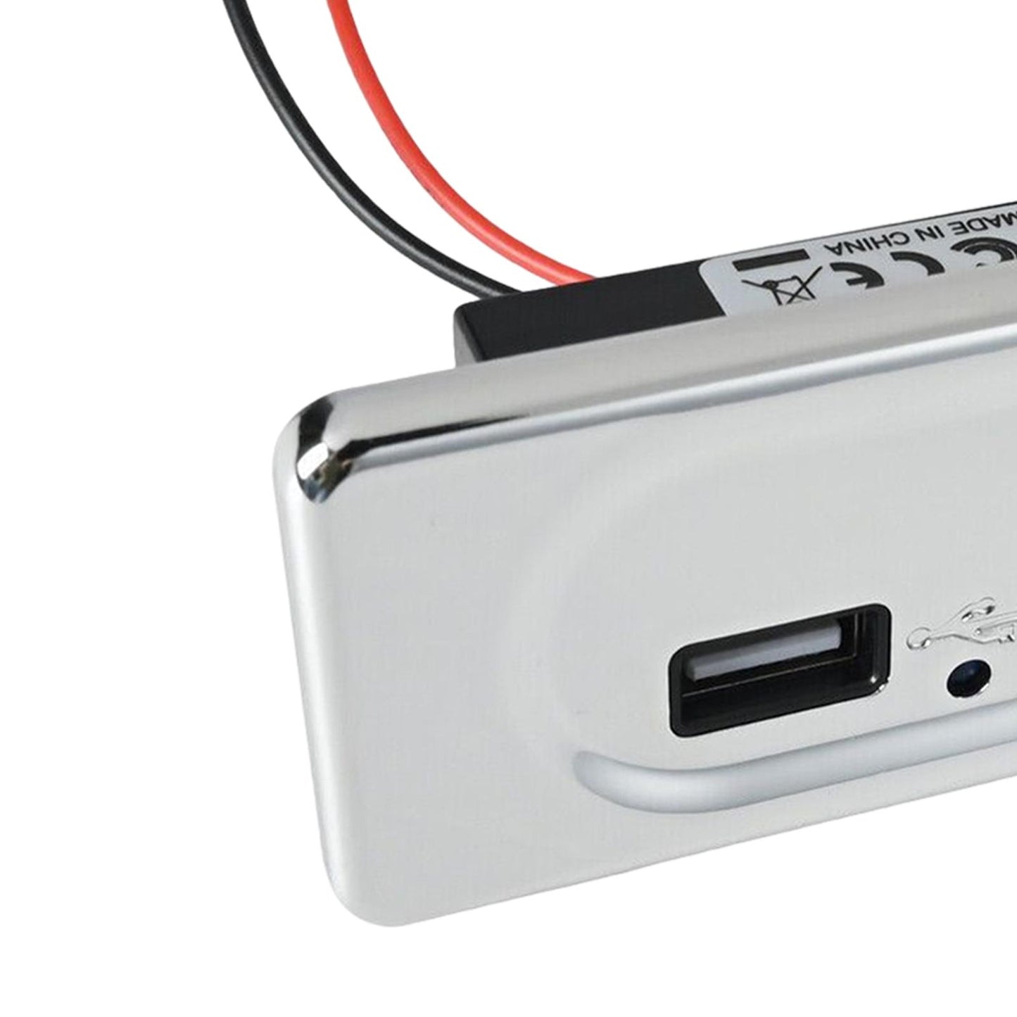 12V - 24V Car Dual USB Charger Socket for Car Digital Camera Tablet 4.8A Silver