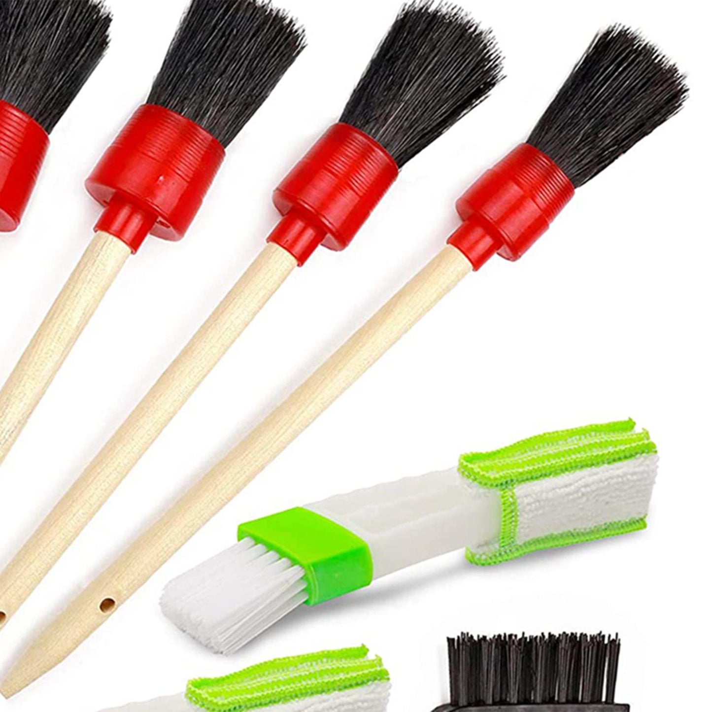 12x Car Detailing Brushes Set 6Pcs Detail Brushes for Cleaning Wheels