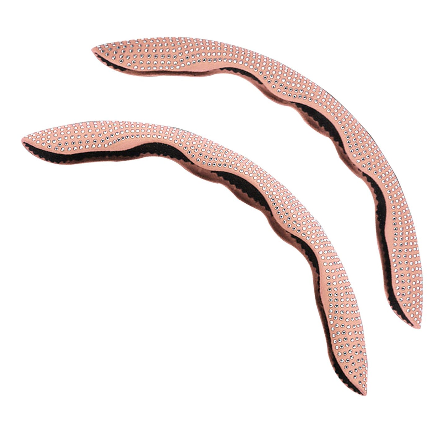 2Pcs Steering Wheel Covers Non Slip Durable for Diameter 38cm Truck pink and white