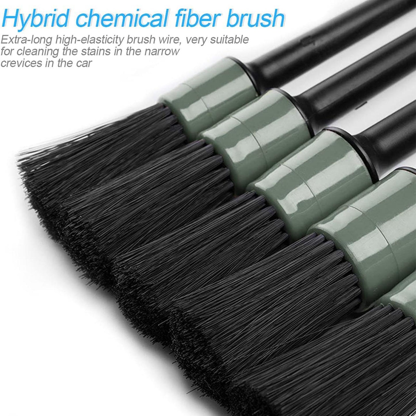 12x Car Detailing Brushes Set Microfiber Sponge for Wheel Dashboard