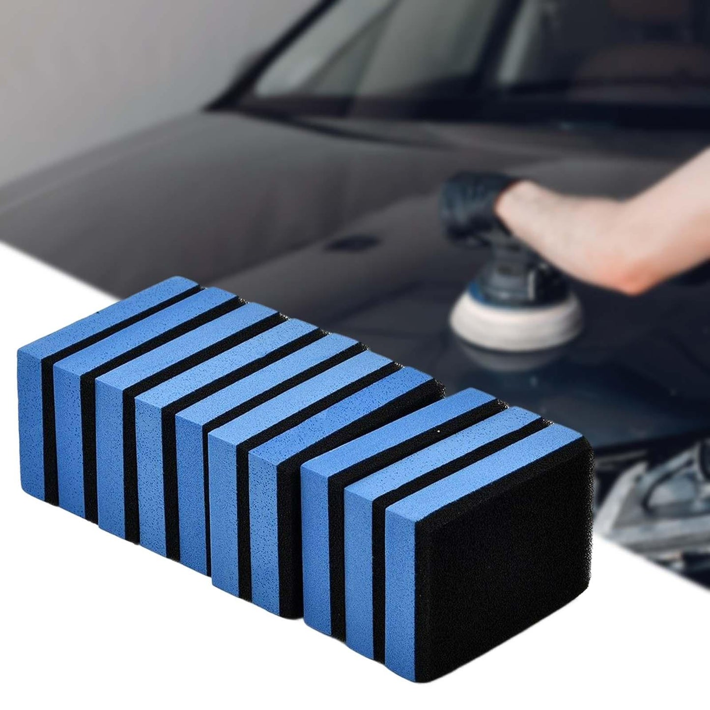 10x Car Waxing Polishing Pads Soft EVA Foam Buffing Tool for Waxing