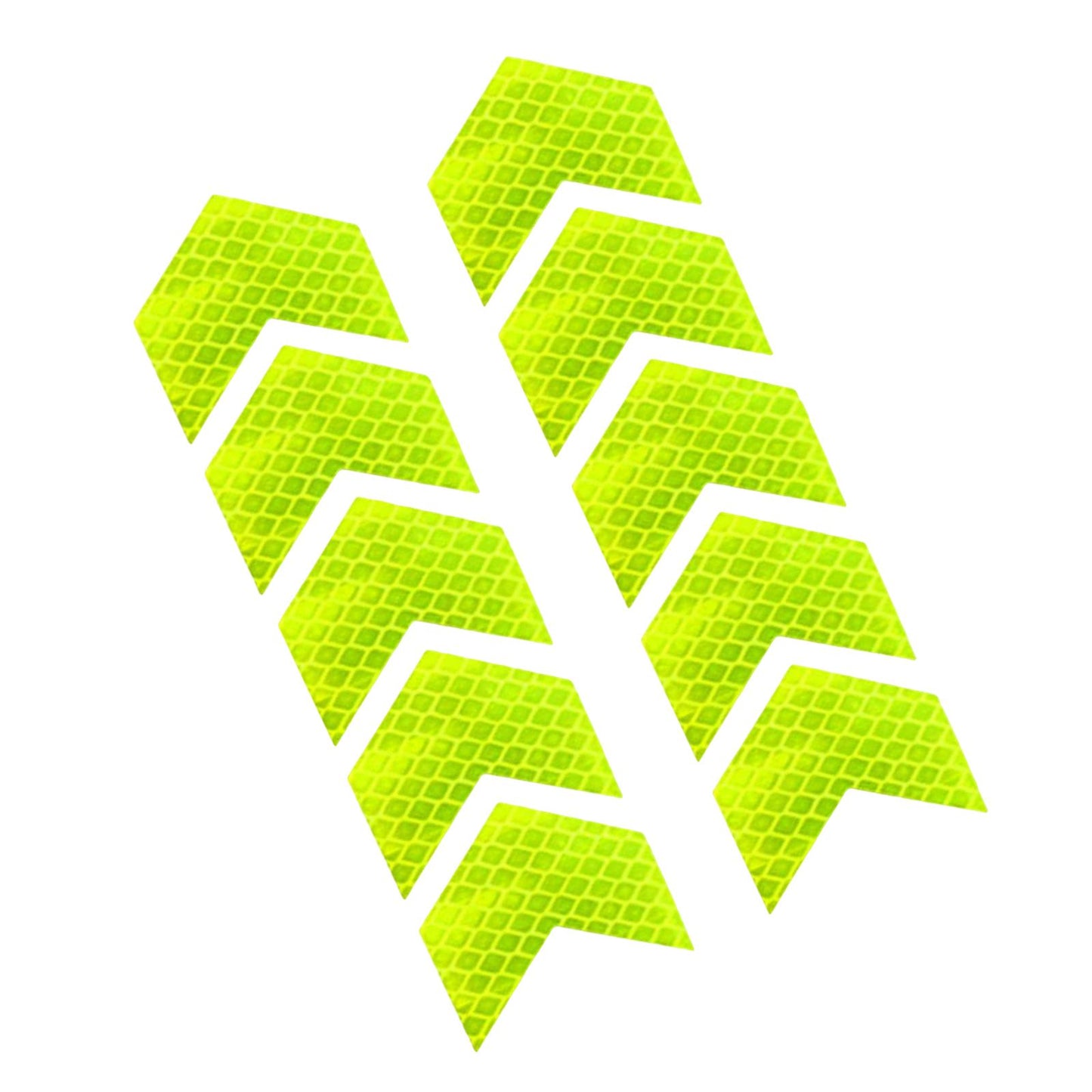 10x Arrow Reflective Stickers Night Sign Self Adhesive for Truck Green