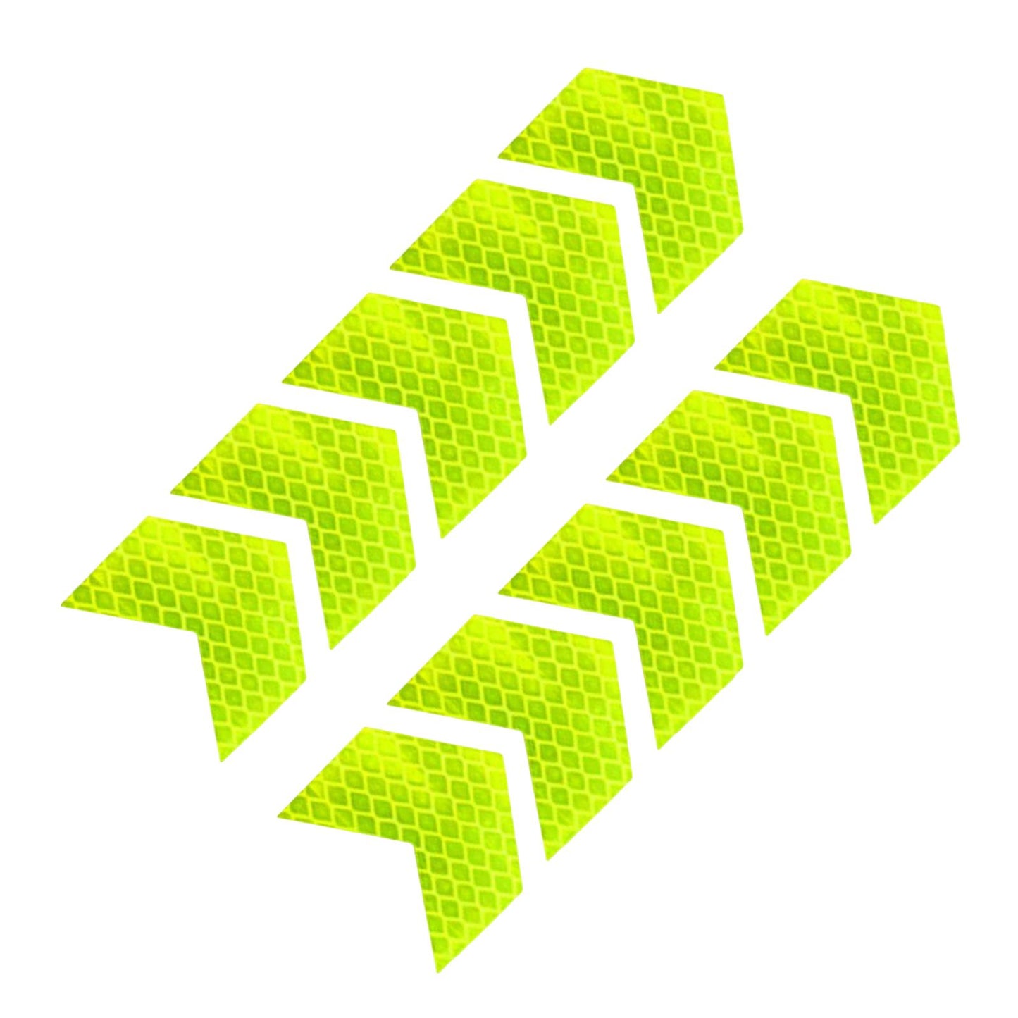 10x Arrow Reflective Stickers Night Sign Self Adhesive for Truck Green