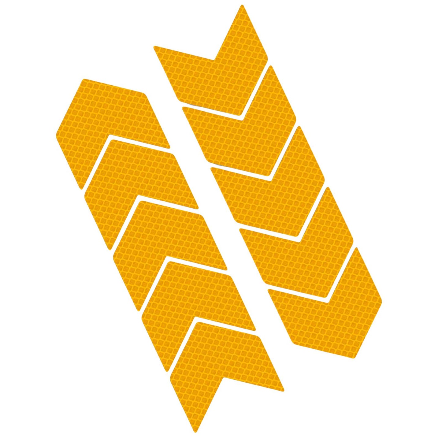 10x Arrow Reflective Stickers Night Sign Self Adhesive for Truck Yellow