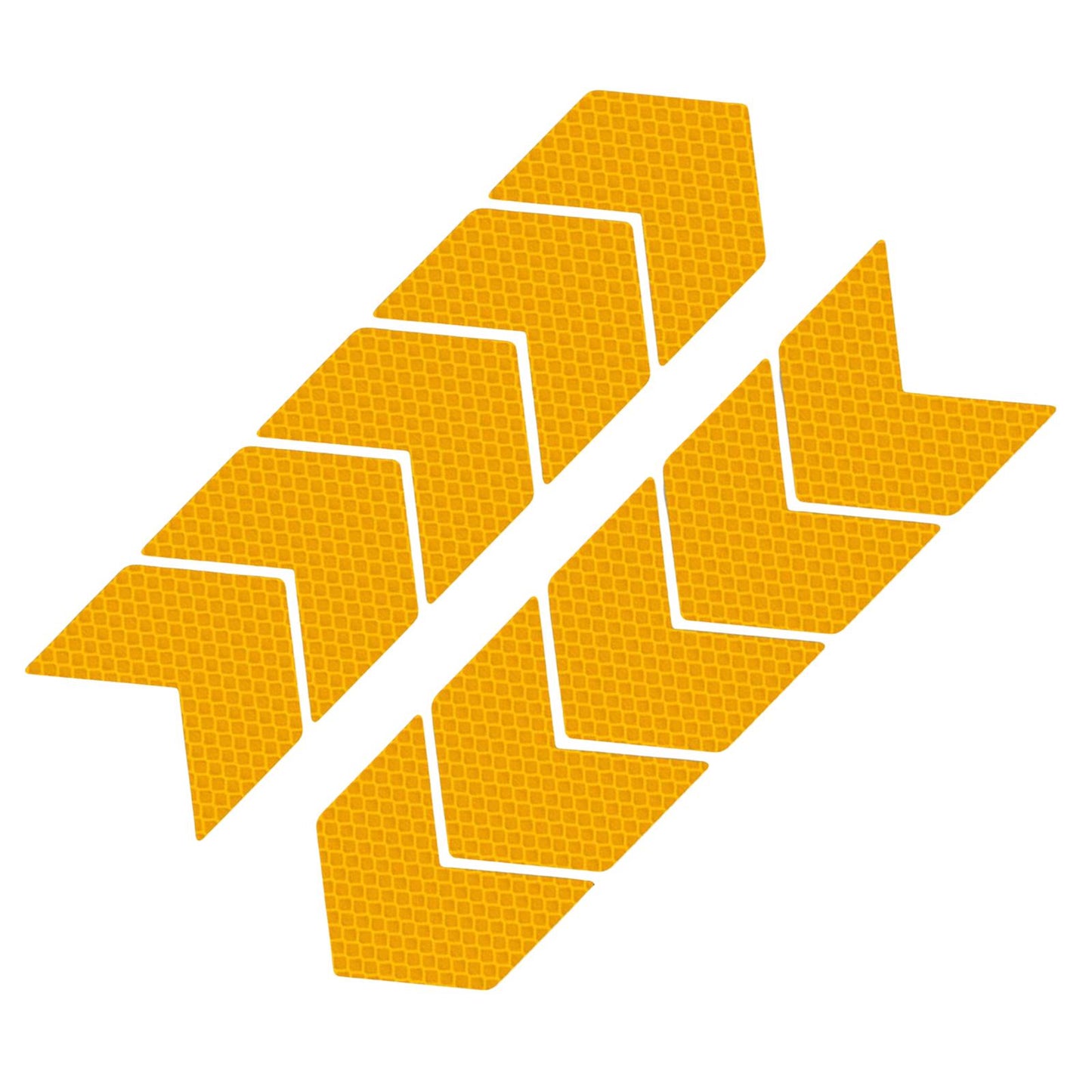 10x Arrow Reflective Stickers Night Sign Self Adhesive for Truck Yellow