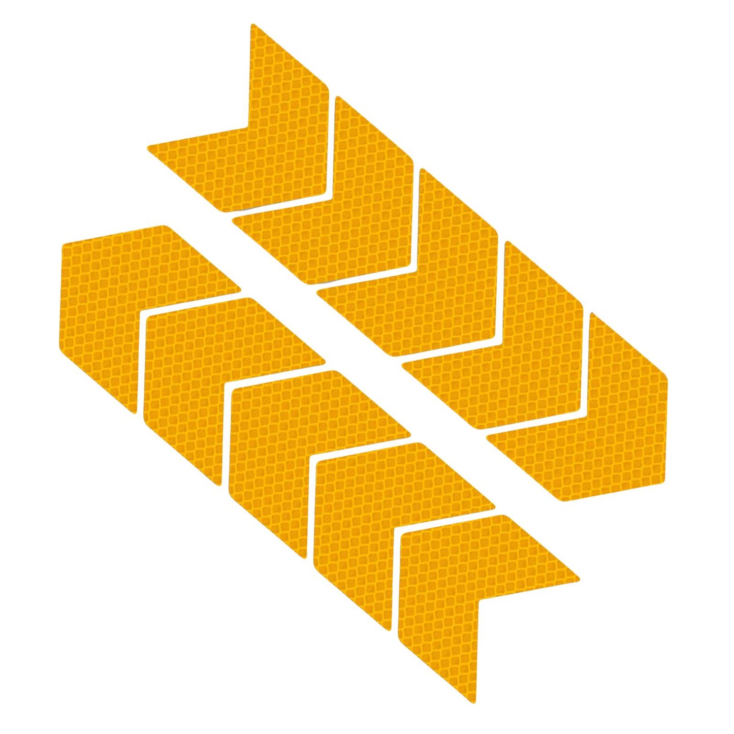10x Arrow Reflective Stickers Night Sign Self Adhesive for Truck Yellow