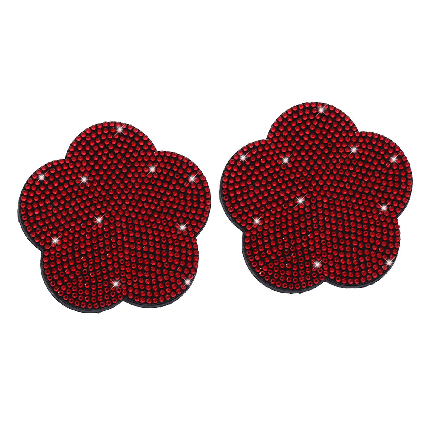 2 Pieces Car Coaster Water Cup Bottle Holder Pad Mat for Women Men Red