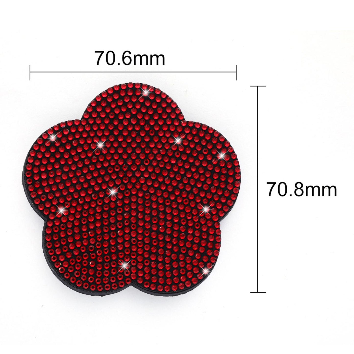 2 Pieces Car Coaster Water Cup Bottle Holder Pad Mat for Women Men Red