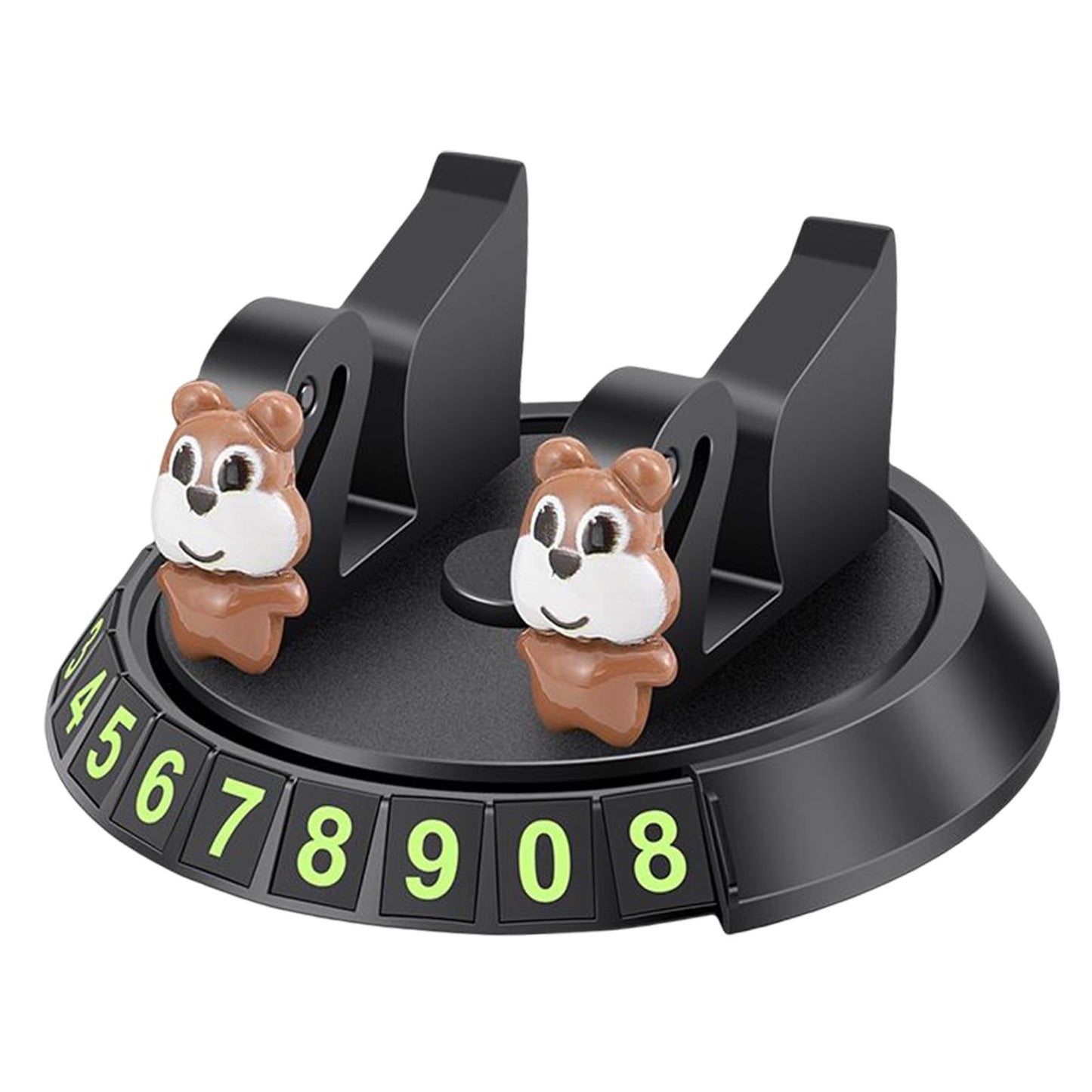 2 in 1 Temporary Parking Card Number Plate Car Phone Holder for Parking Style F