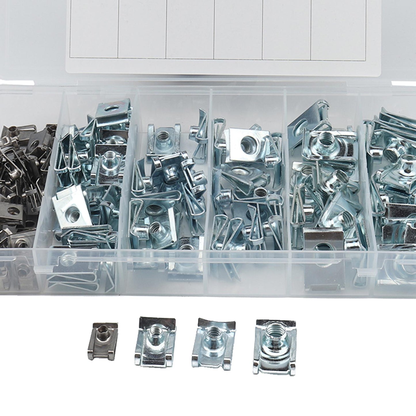 110 Pieces Clip Nut Stainless Steel M4 M5 M6 M8 for Car Replacement