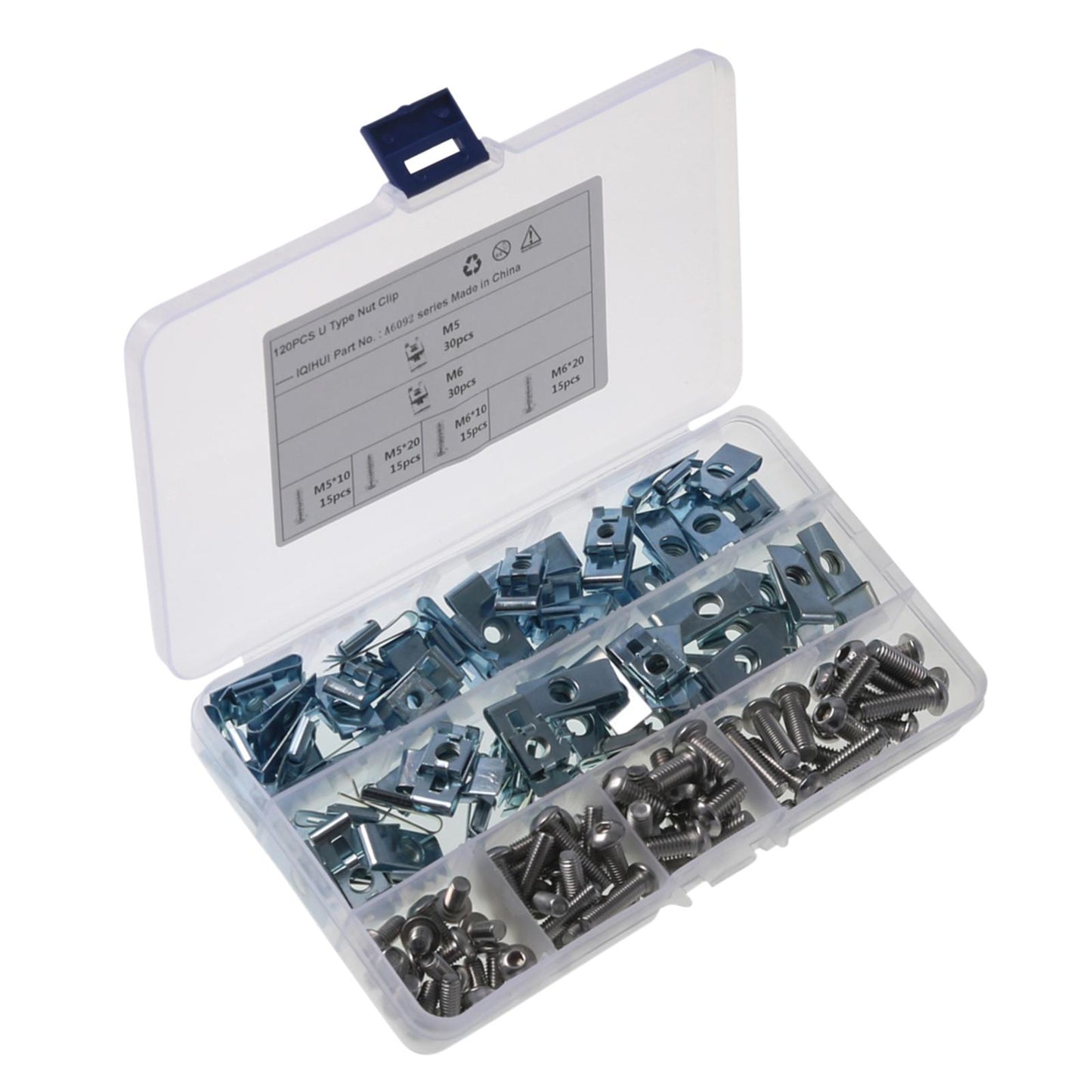 120Pcs Screw Nut Clip Set Accessory Mounting for Automotive Tractor