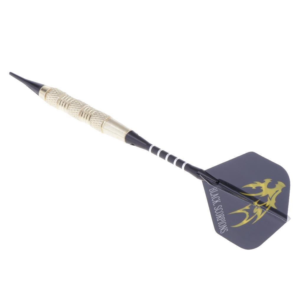 12 Pieces Professional Safety Soft Tip Darts for Electronic Dartboard Yellow